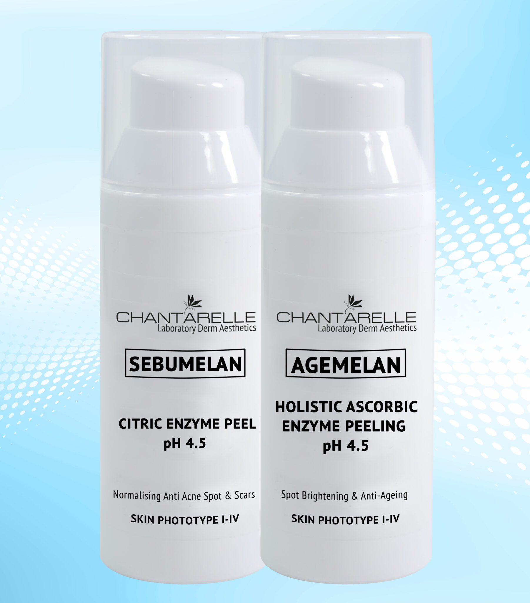 CHANTARELLE Agemelan i Sebumelan Holistic Pilingi enzymatyczne