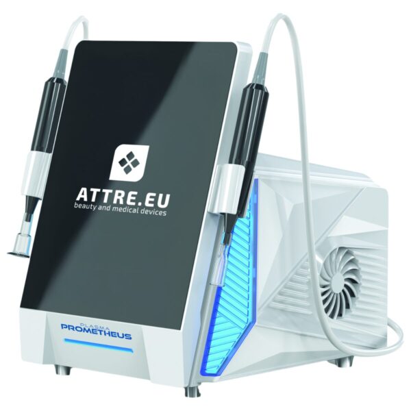 Na grafice reklama produktu: Plasma Prometheus | ATTRE.EU | to urządzenie do liftingu i regeneracji skóry