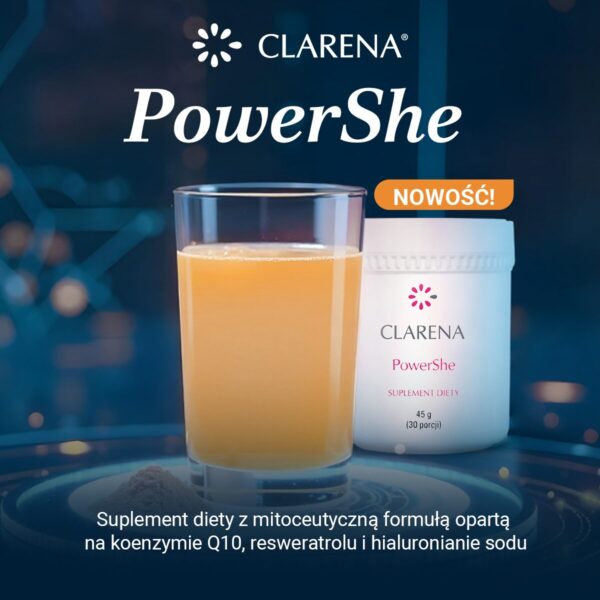 Na grafice reklama produktu PowerShe - beauty forum V2