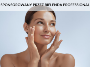 Na obrazku piękna pani ogldądająca swoją cerę