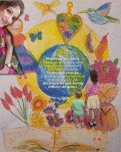 Rysunek mojej córeczki jako prezent dla wychowawczyni na zakończenie przedszkola