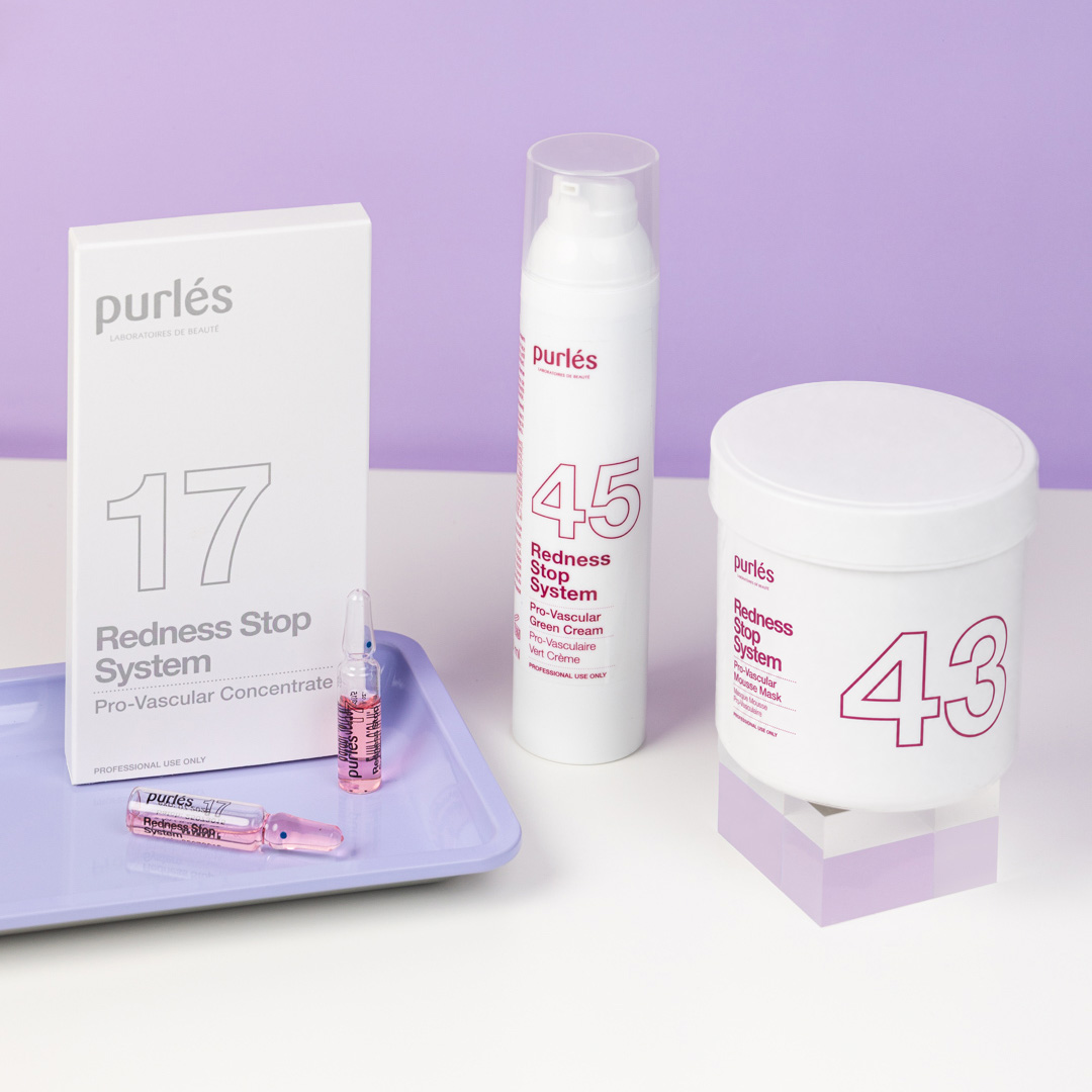 Reklama Purles Redness Stop System
