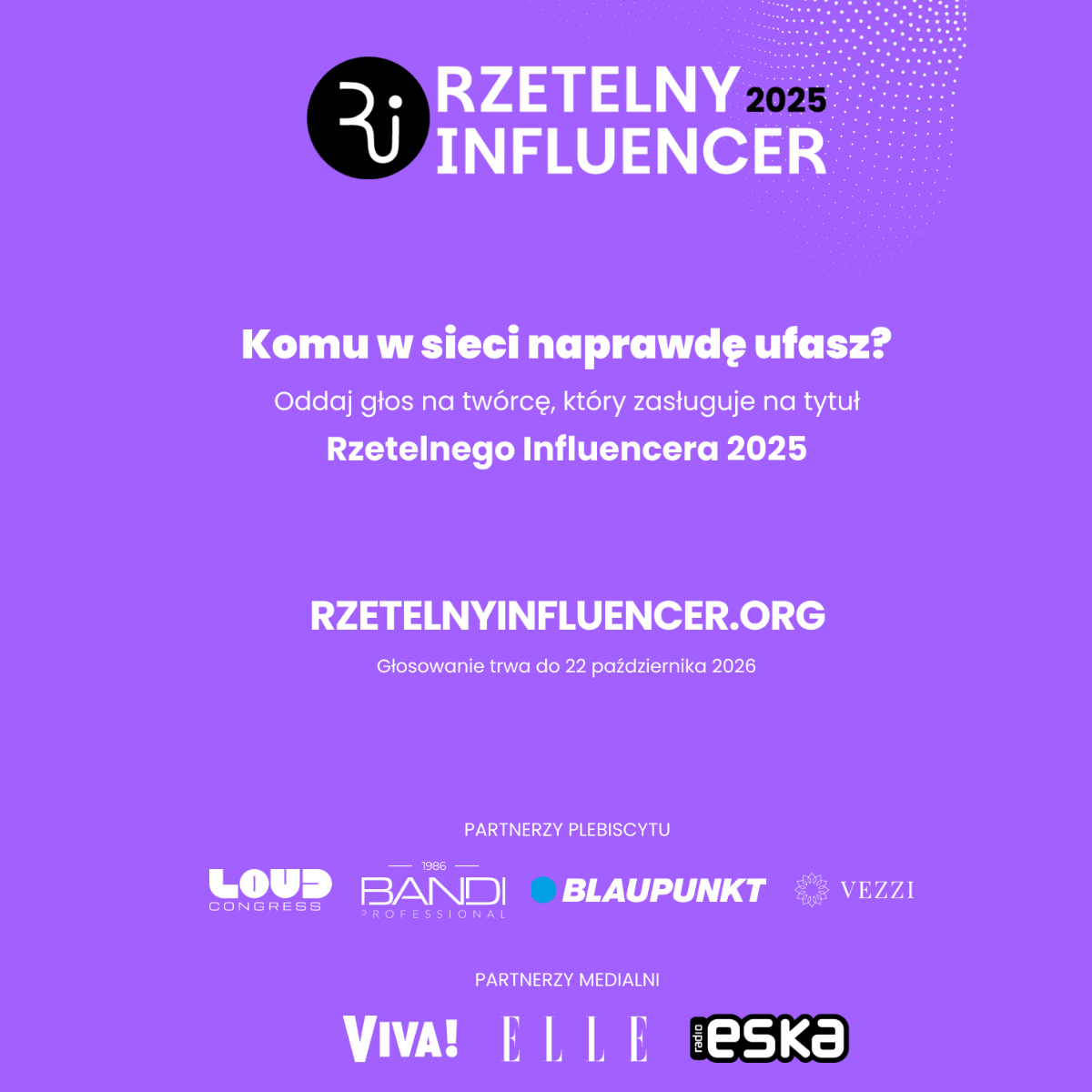Kto zasługuje na tytuł Rzetelnego Influencera 2025? Ruszyło głosowanie
